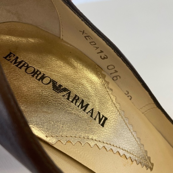 Emporio Armani Brown Leather Heels size 8 - Picture 9 of 9
